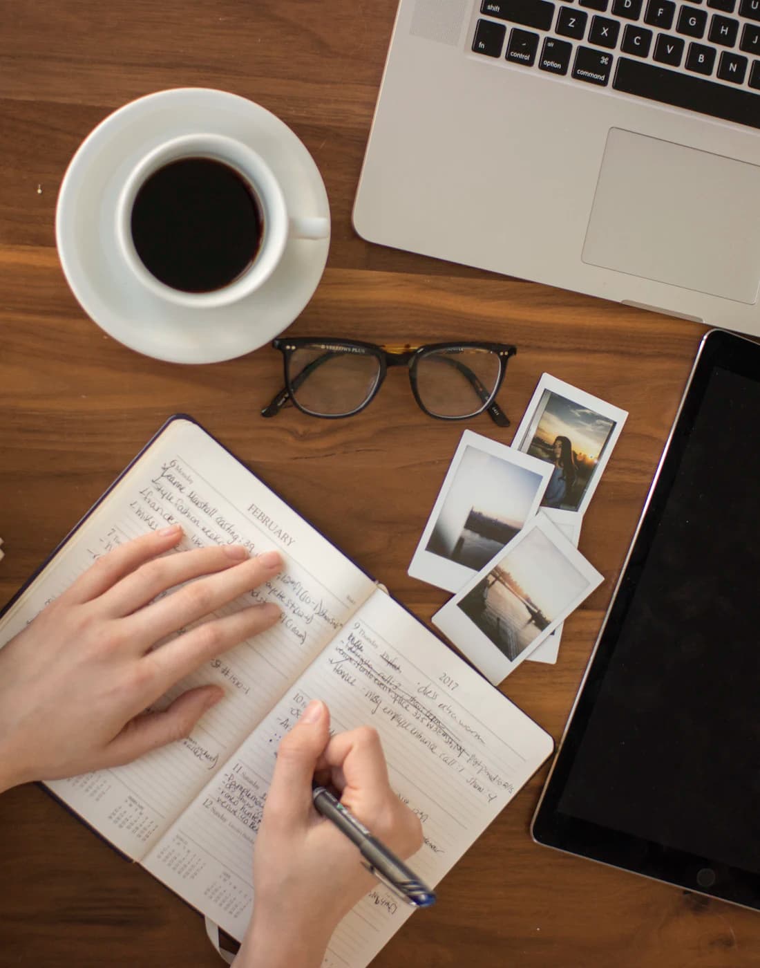Student studying at a desk